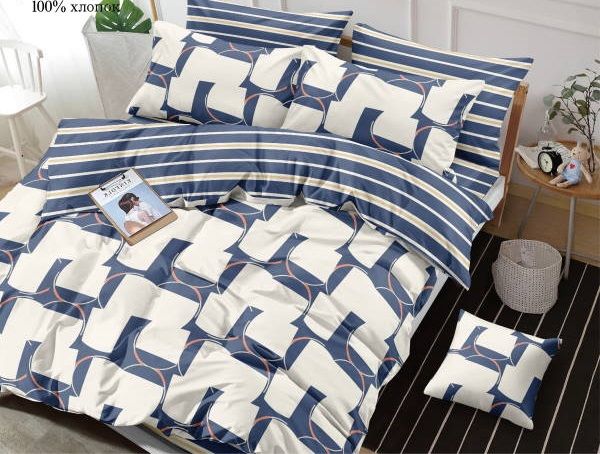 Комплект постельного белья, 1.5-спальное, поплин